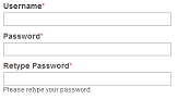 Fields: Username, Password